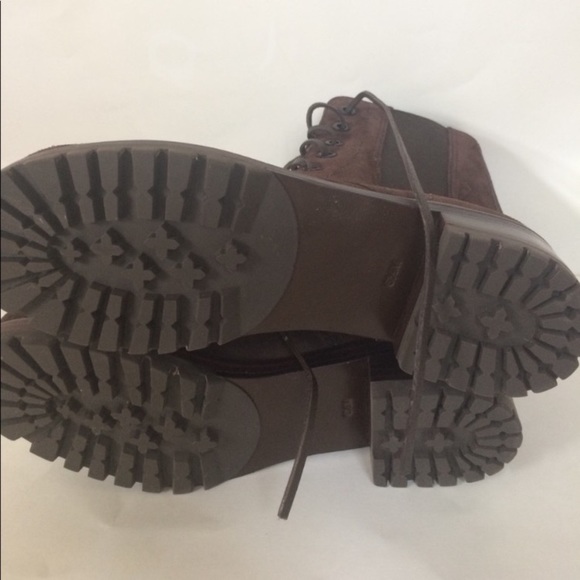 Tory Burch Broome Suede Combat Boots - Picture 3 of 6